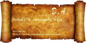 Dobák Annamária névjegykártya