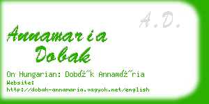 annamaria dobak business card